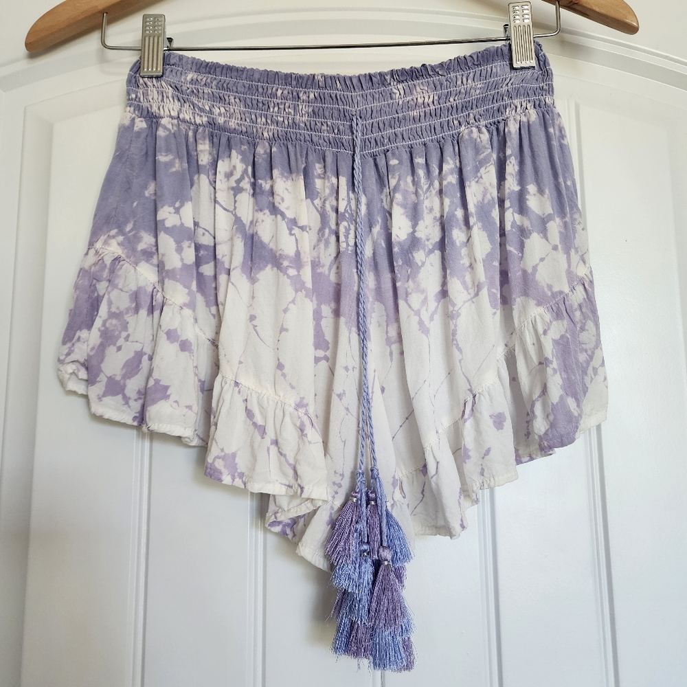 Surf Gypsy Shorts Purple Tie Dye Shorts Medium